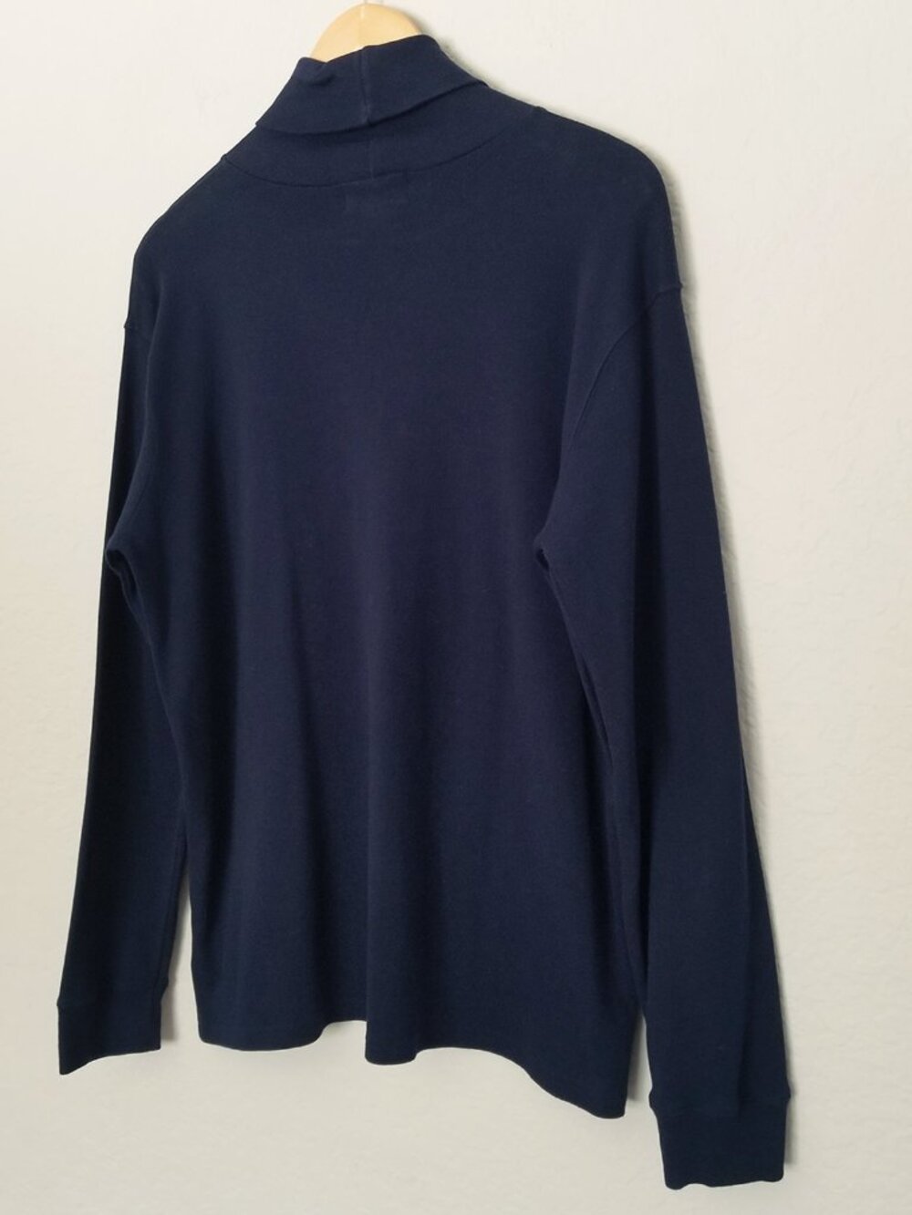 Lauren Ralph Lauren Women's L Navy Blue Turtleneck Gold Embroidered Crest Logo - Picture 4 of 12